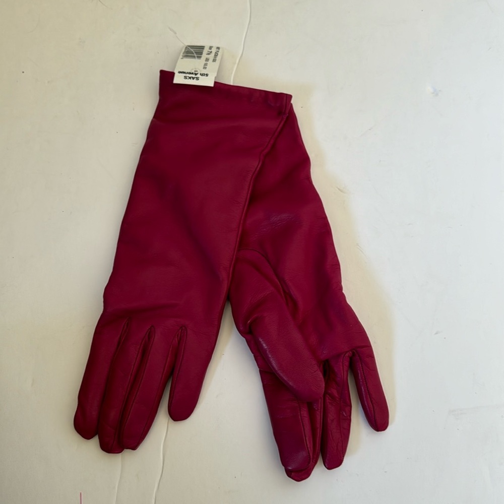 Women Saks Fifth Ave Leather Cashmere gloves